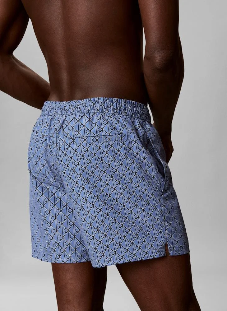 CALVIN KLEIN  Printed Drawstring Swim Shorts for Men | Best Price UAE